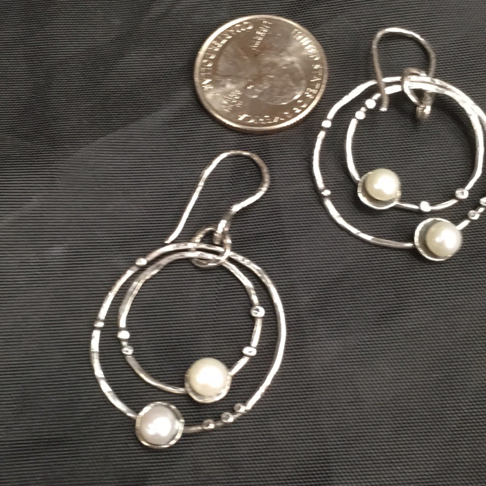 Sterling Silver double hopes earring.